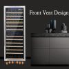 24 inch Wine Cooler Refrigerator, 152 Bottle Large Capacity Fast Cooling Low Noise, Frost Free Wine Fridge with Digital Temperature Control, Freestand