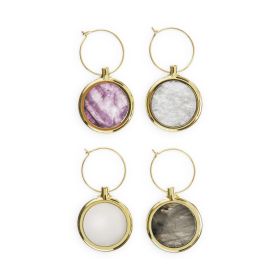 Agate Wine Charm by Twine Living® (Set of 4)