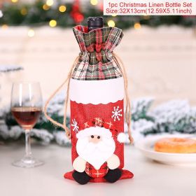 FengRise Christmas Decorations for Home Santa Claus Wine Bottle Cover Snowman Stocking Gift Holders Xmas Navidad Decor New Year (Color: Snowman 2, Ships From: China)