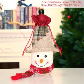 FengRise Christmas Decorations for Home Santa Claus Wine Bottle Cover Snowman Stocking Gift Holders Xmas Navidad Decor New Year (Color: Santa stops 2, Ships From: China)