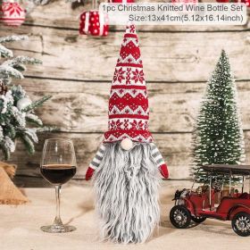 FengRise Christmas Decorations for Home Santa Claus Wine Bottle Cover Snowman Stocking Gift Holders Xmas Navidad Decor New Year (Color: Santa stops 1, Ships From: China)