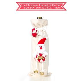 FengRise Christmas Decorations for Home Santa Claus Wine Bottle Cover Snowman Stocking Gift Holders Xmas Navidad Decor New Year (Color: white snowman, Ships From: China)