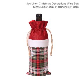 FengRise Christmas Decorations for Home Santa Claus Wine Bottle Cover Snowman Stocking Gift Holders Xmas Navidad Decor New Year (Color: stripe 1, Ships From: China)