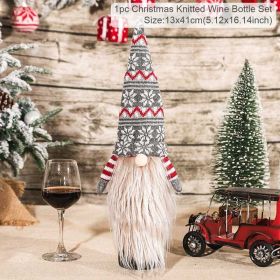 FengRise Christmas Decorations for Home Santa Claus Wine Bottle Cover Snowman Stocking Gift Holders Xmas Navidad Decor New Year (Color: Linen Santa Claus, Ships From: China)