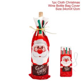 FengRise Christmas Decorations for Home Santa Claus Wine Bottle Cover Snowman Stocking Gift Holders Xmas Navidad Decor New Year (Color: Santa Claus 1, Ships From: China)
