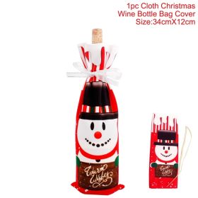 FengRise Christmas Decorations for Home Santa Claus Wine Bottle Cover Snowman Stocking Gift Holders Xmas Navidad Decor New Year (Color: Christmas snowman, Ships From: China)