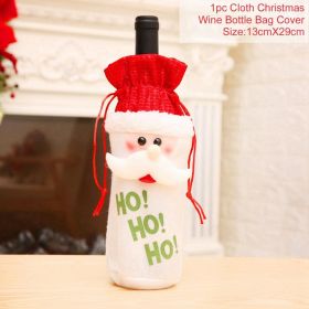 FengRise Christmas Decorations for Home Santa Claus Wine Bottle Cover Snowman Stocking Gift Holders Xmas Navidad Decor New Year (Color: Ho Ho Ho Santa Claus, Ships From: China)
