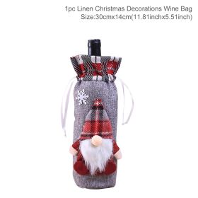 FengRise Christmas Decorations for Home Santa Claus Wine Bottle Cover Snowman Stocking Gift Holders Xmas Navidad Decor New Year (Color: gnome, Ships From: China)
