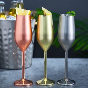 Happiest Hours Cocktail Glasses Let The Party Begin (Color: Copperish Champagne Flute  Pair)