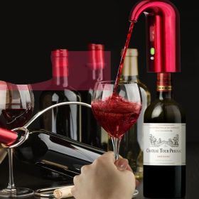 Wine On Tap Wine Oxygenator For Smoother Taste (Color: Red)