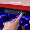 Wine Cooler Countertop Freestanding Wine Cellars Compressor System Champagne Chiller Digital Temperature Control UV-Protective Finish Max Load 24 Stan